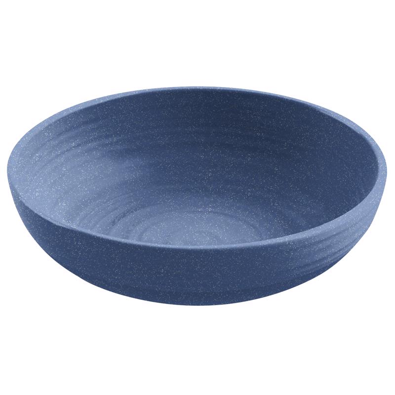 TarHong 43.3 oz Blue Bamboo Planta Artisan Low Bowl 8 in. D 1 pk