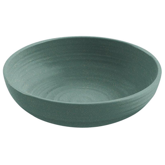 TarHong 43.3 oz Teal Bamboo Planta Artisan Low Bowl 8 in. D 1 pk