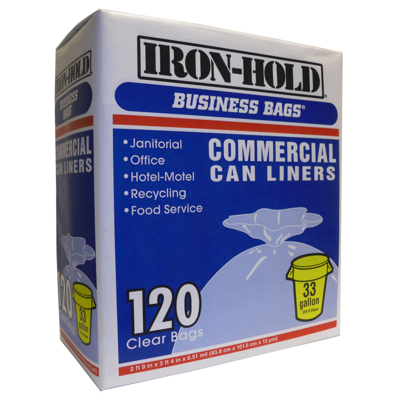 Iron-Hold 33 gal Drum Liners Twist Tie 120 pk 0.51 mil