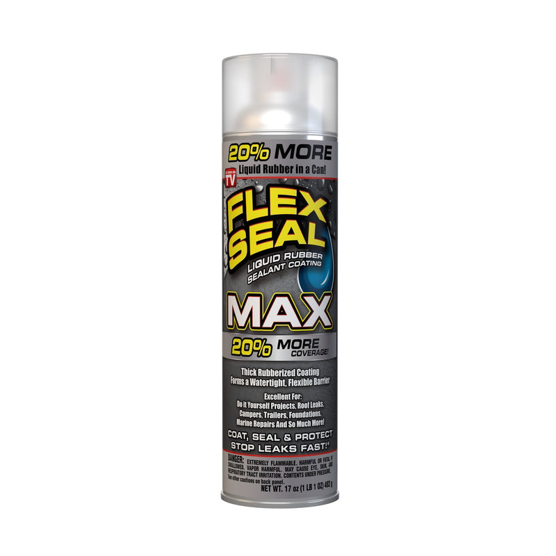 Flex Seal Family of Products Flex Seal MAX Clear Rubber Spray Sealant 17 oz