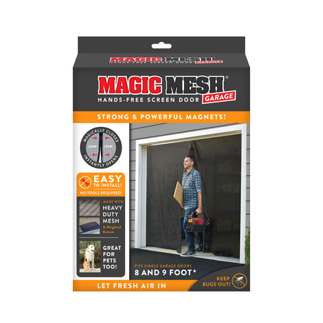 Magic Mesh Hands Free Garage Screen Door 1 pc