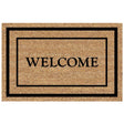 DeCoir 30 in. W X 18 in. L Tan/Black Classic Welcome Border Entrance Mat