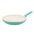 GreenPan Rio Ceramic Coated Aluminum Fry Pan 12 in. Turquoise