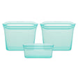 Zip Top Teal Storage Cup Set 1 pk