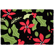 Jellybean 20 in. W X 30 in. L Multicolored Poinsettia & Holly Toss Polyester Accent Rug