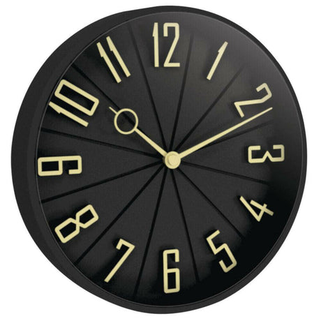 Westclox 12 in. L X 12 in. W Indoor Modern Analog Wall Clock Glass/Plastic Black