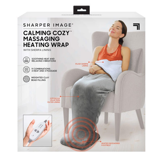 Sharper Image Calming Cozy Therapeutic Massaging Heat Wrap 1 pc