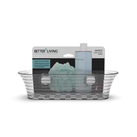 Better Living Clear Gray Plastic Shower Basket