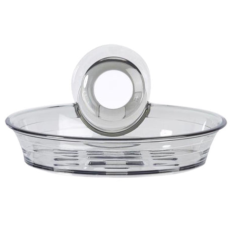 Better Living Impress Clear Gray Plastic Soap Dish