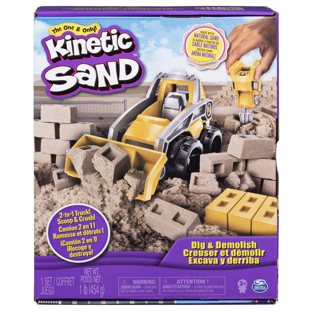 Spin Master Dig and Demolish Truck Playset Kinetic Sand Plastic