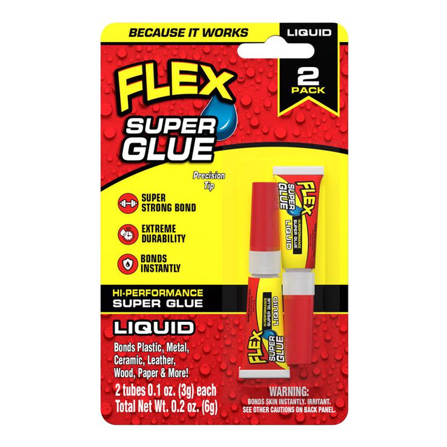 Flex Seal Family of Products Flex Super Glue High Strength Super Glue 2 pk