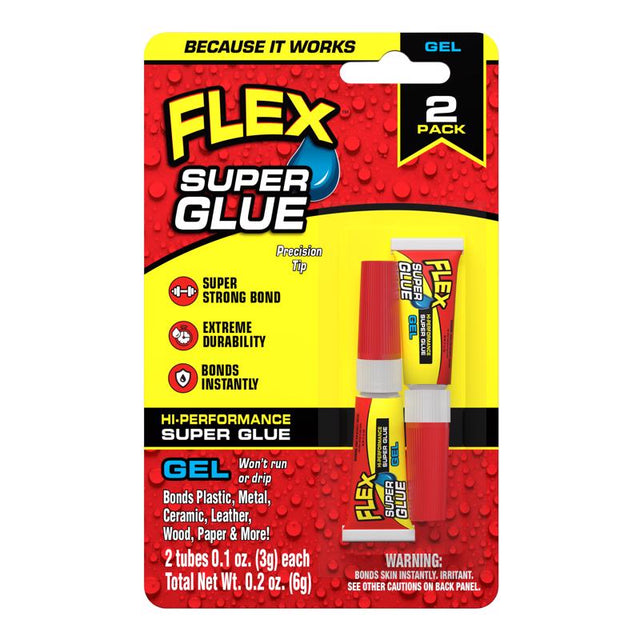 Flex Seal Family of Products Flex Super Glue High Strength Super Glue 2 pk