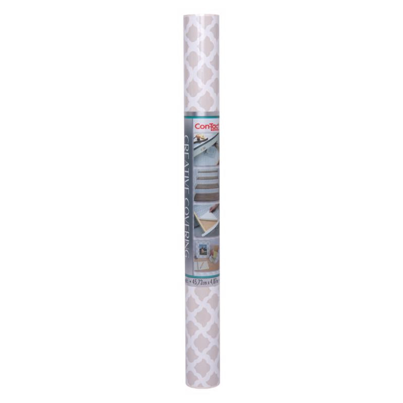 Con-Tact Creative Covering 16 ft. L X 18 in. W Talisman Pale Gray Self-Adhesive Shelf Liner