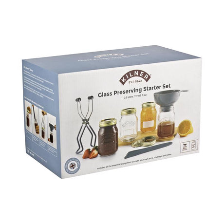 Kilner Regular Mouth Preserving Starter Set 13.5 oz 8 pc