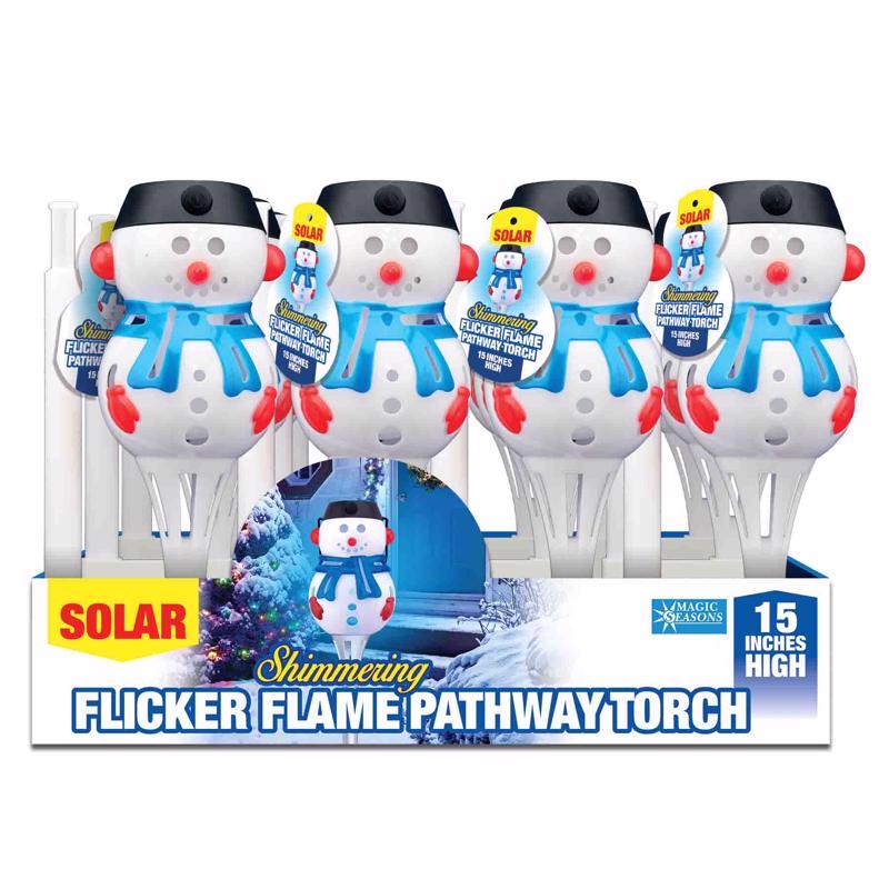 Shawshank LEDz Magic Seasons Shimmering Snowman Flicker Flame Pathway Light 1 pk