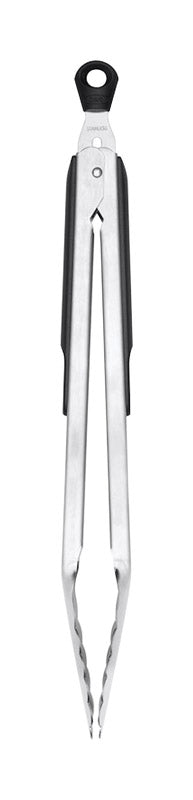 OXO Good Grips Silver/Black Stainless Steel Tongs