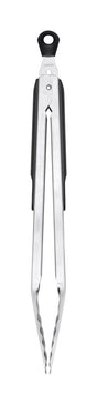 OXO Good Grips Silver/Black Stainless Steel Tongs