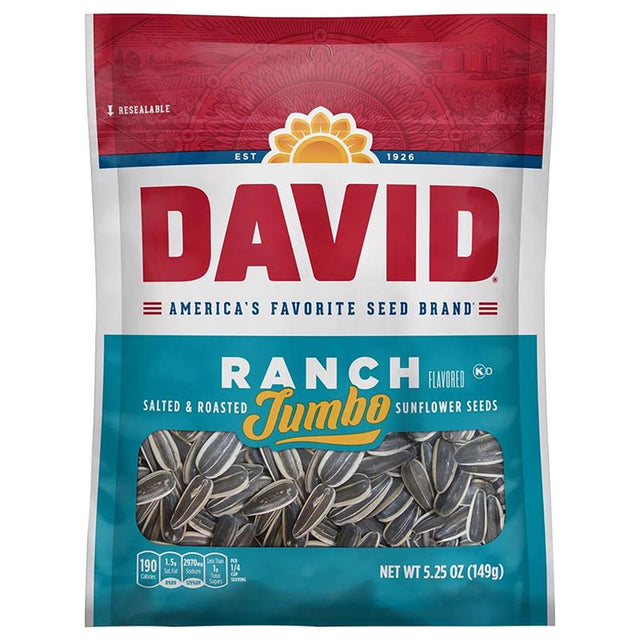 David's Jumbo Ranch Sunflower Seeds 5.25 oz Bagged