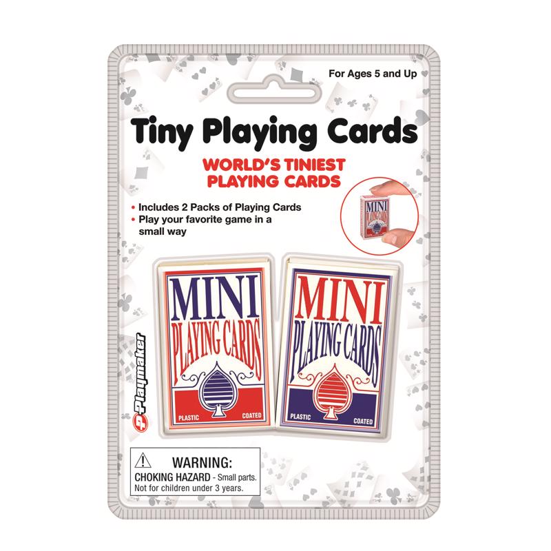 Playmaker Toys Tiny Playing Cards Plastic Blue/Red