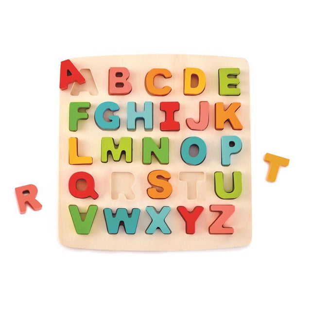 Hape Chunky Alphabet Puzzle Wood Assorted 27 pc