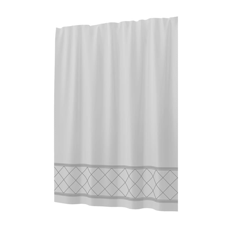 Sttelli Radiance 72 in. H X 72 in. W White Shower Curtain Polyester