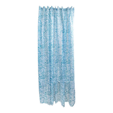 Sttelli Dandelion 72 in. H X 72 in. W Teal Shower Curtain Polyester