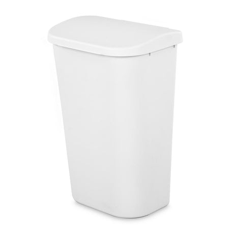 Sterilite 11.3 gal White Plastic D-Shape Wastebasket