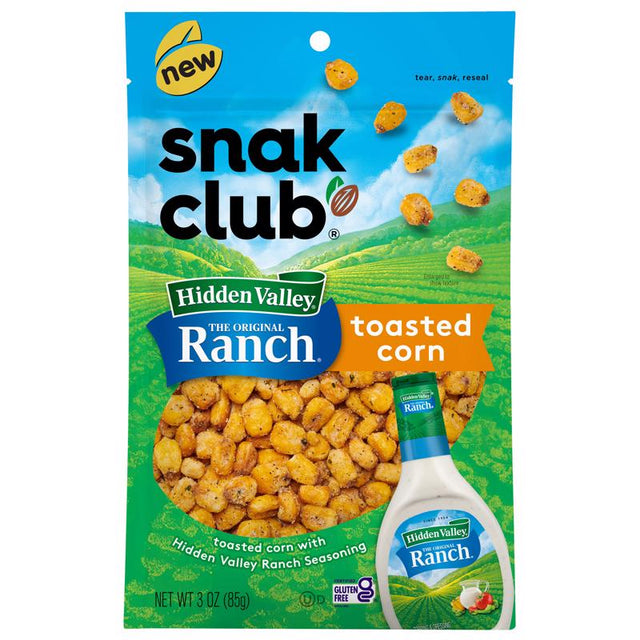 Snak Club Hidden Valley Ranch Toasted Corn 3 oz Bagged