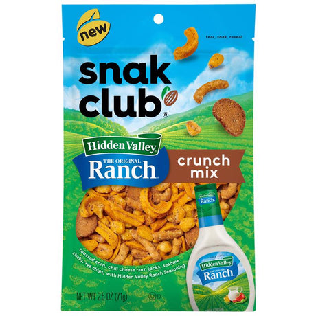 Snak Club Hidden Valley Ranch Snack Mix 2.5 oz Bagged