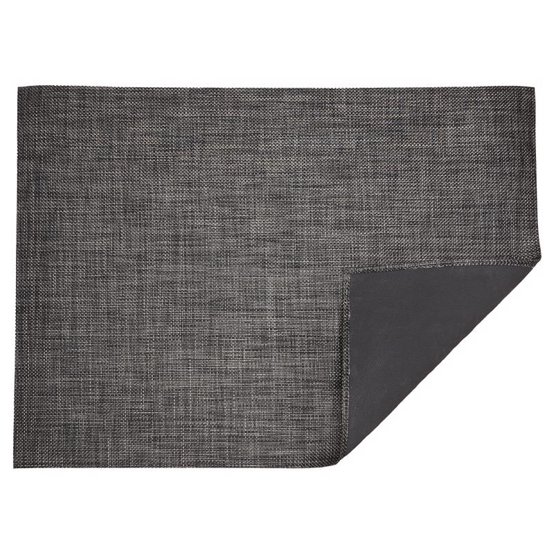 Chilewich 23 in. W X 36 in. L Black/Gray Basketweave Woven Fiber Floor Mat