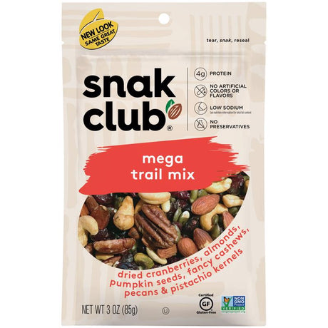 Snak Club Mega Trail Mix 3 oz Bagged