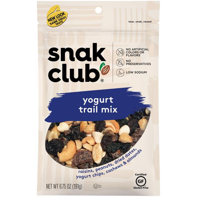 Snak Club Yogurt Trail Mix 6.75 oz Bagged