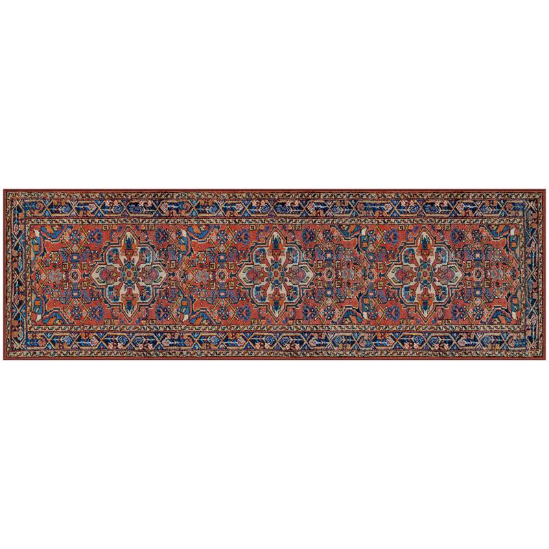 Gel Pro NeverMove Esther 24 in. W X 76 in. L Vintage Red Tribal Polyester Runner Mat