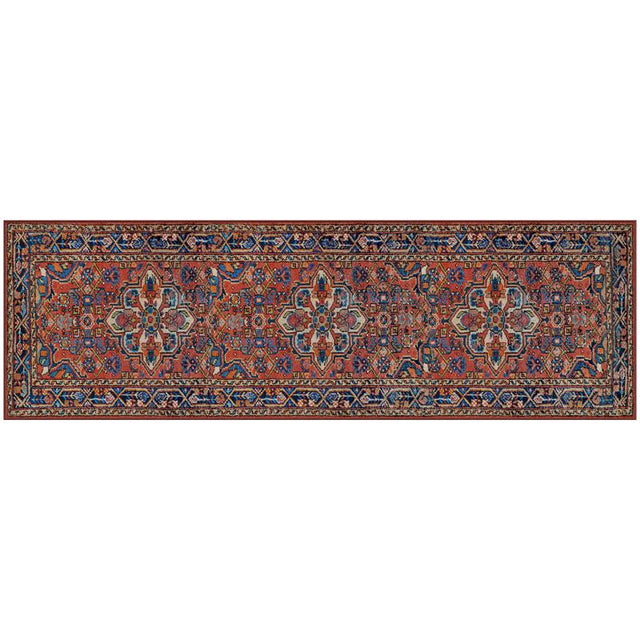 Gel Pro NeverMove Esther 24 in. W X 76 in. L Vintage Red Tribal Polyester Runner Mat