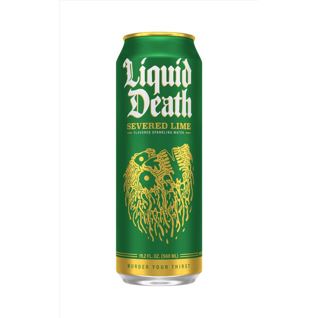 Liquid Death Severed Lime Sparkling Natural Mineral Water 19.2 oz 1 pk