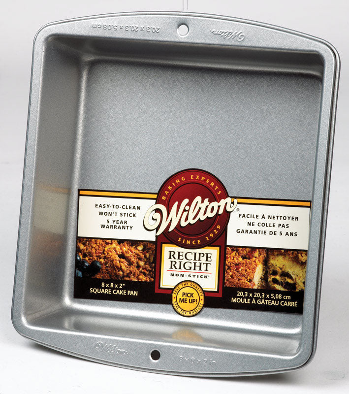 Wilton 8 in. W X 8 in. L Cake Pan Silver 1 pc