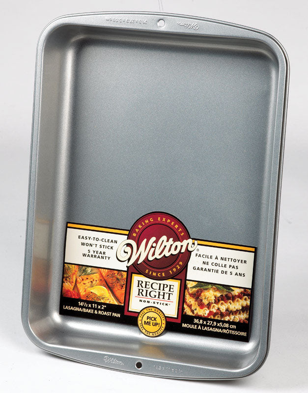 Wilton 11 in. W X 14-1/2 in. L Lasagna Pan Silver