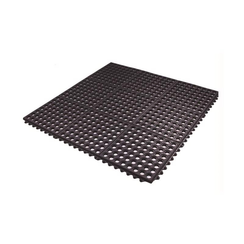 Sports Licensing Solutions 3 ft. W X 3 ft. L Black Anti-Fatigue Rubber Multipurpose Mat