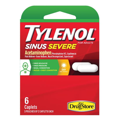 Tylenol White Multi Symptom Sinus Medicine 6 pc