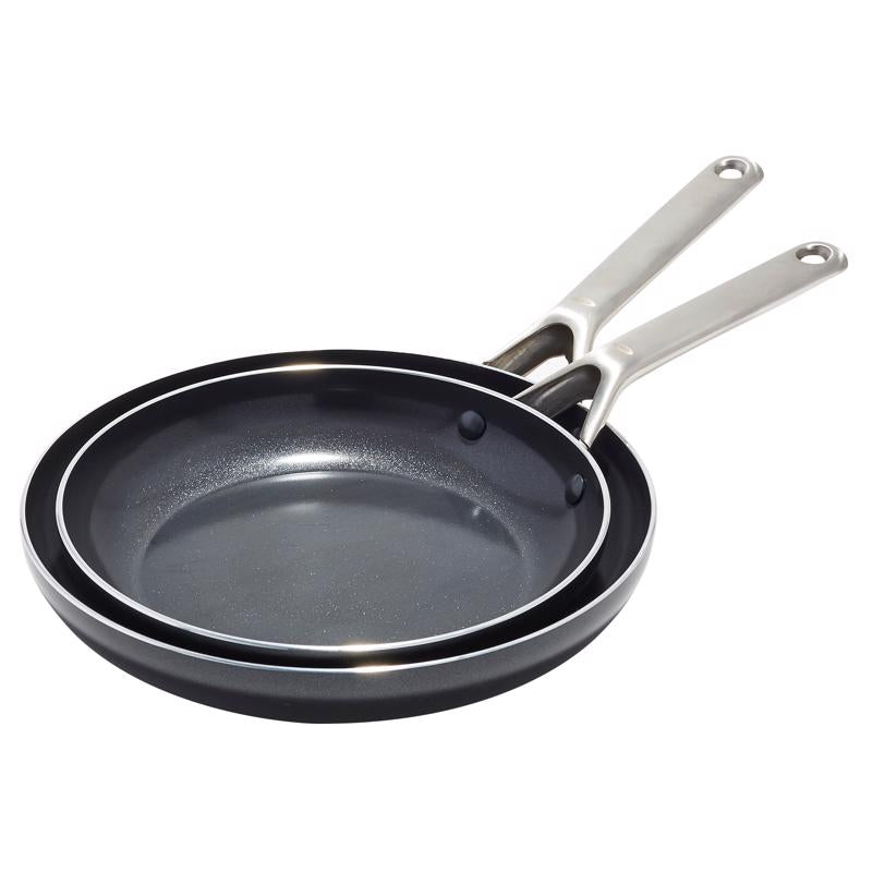 OXO Agility Ceramic Fry Pan Set Black