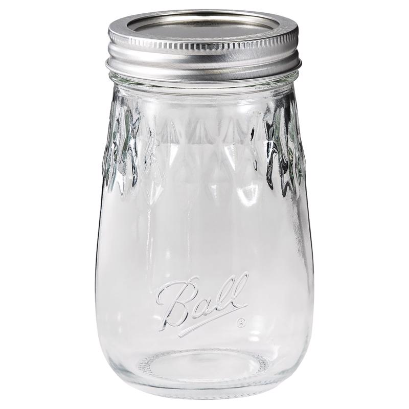 Ball Regular Mouth Tapered Mason Jar 16 oz 4 pk