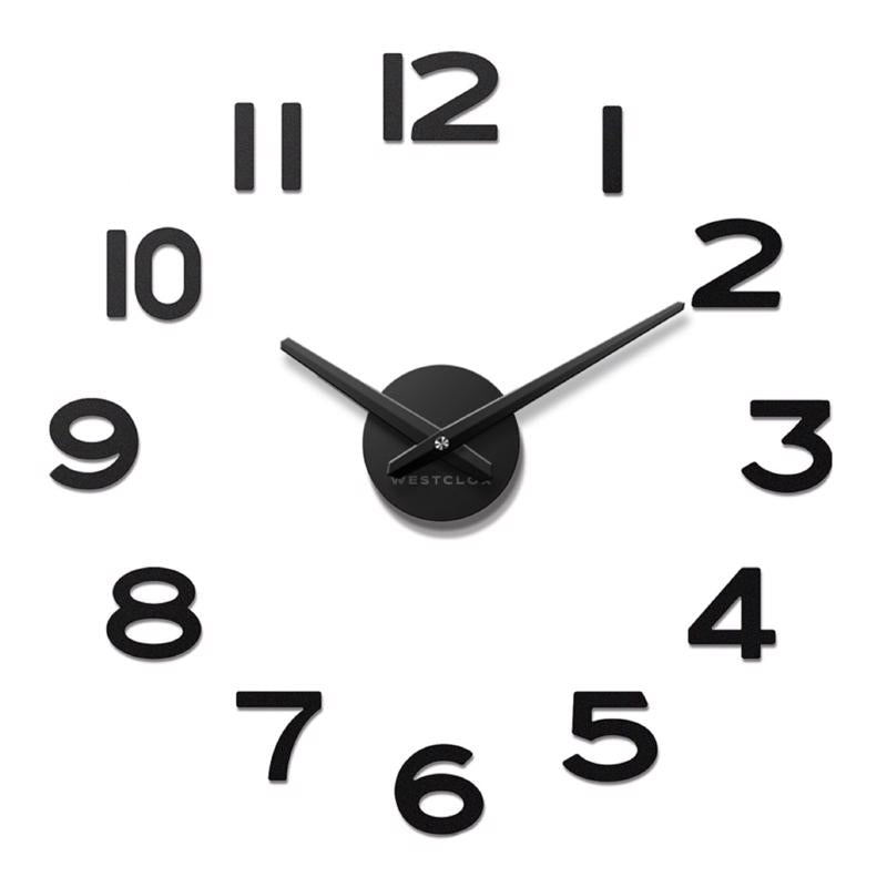 Westclox  20 in. L X 20 in. W Indoor Modern Analog Wall Clock Plastic Black