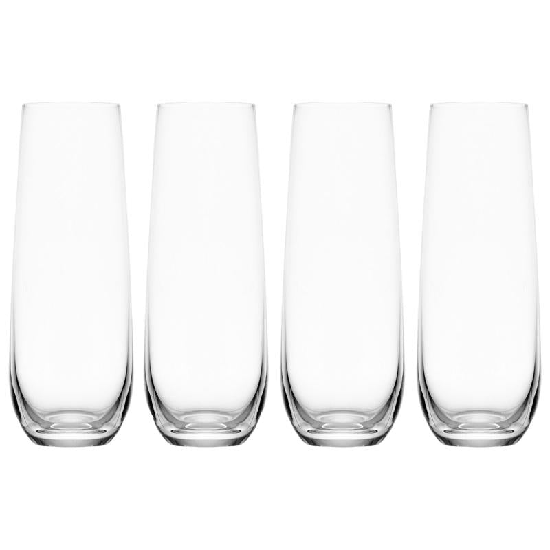 Mikasa Parker 9.5 oz Clear Crystal Stemless Champagne Flutes