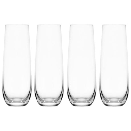 Mikasa Parker 9.5 oz Clear Crystal Stemless Champagne Flutes