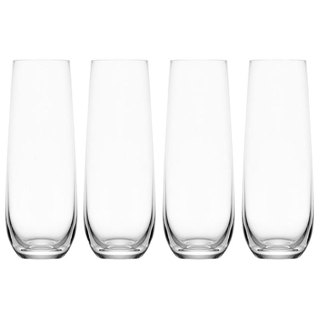 Mikasa Parker 9.5 oz Clear Crystal Stemless Champagne Flutes