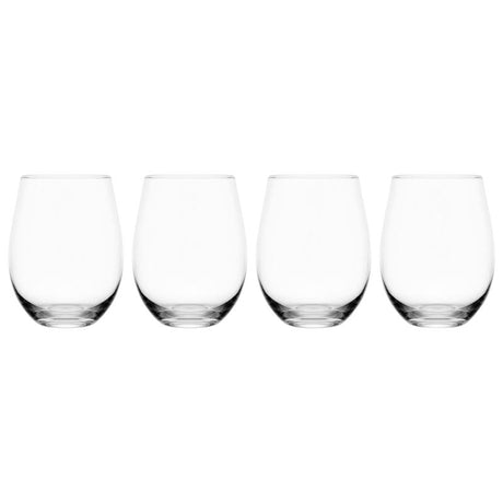 Mikasa Parker 18 oz Clear Crystal Stemless Wine Glass Set