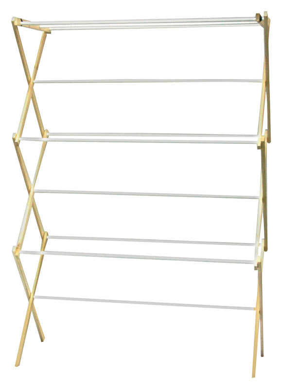 Madison Mill 42.5 in. H X 29.5 in. W X 14 in. D Wood Accordian Collapsible Clothes Drying Rack