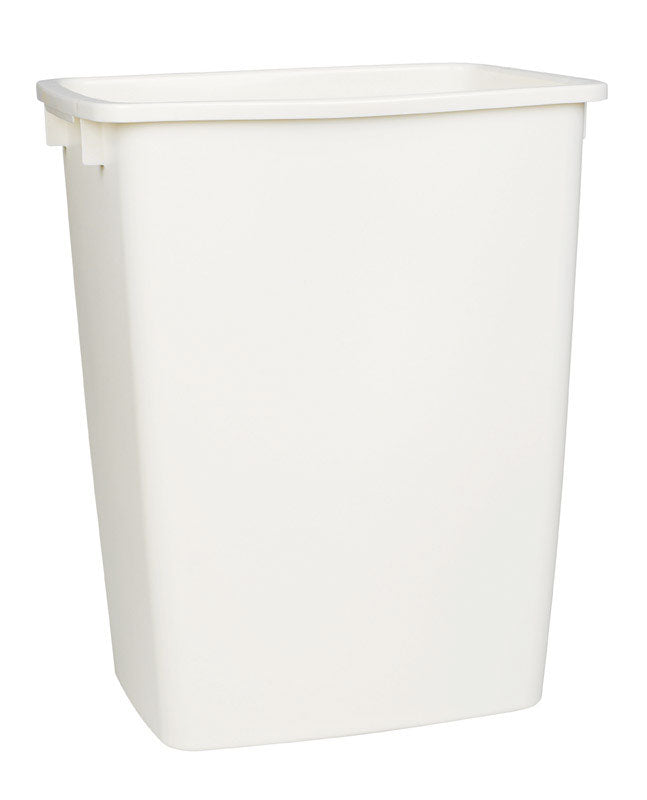 Rubbermaid 9 gal Bisque Plastic Open Top Trash Can