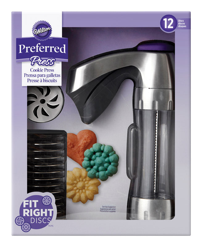 Wilton Preferred Press Cookie Press Silver 1 pc