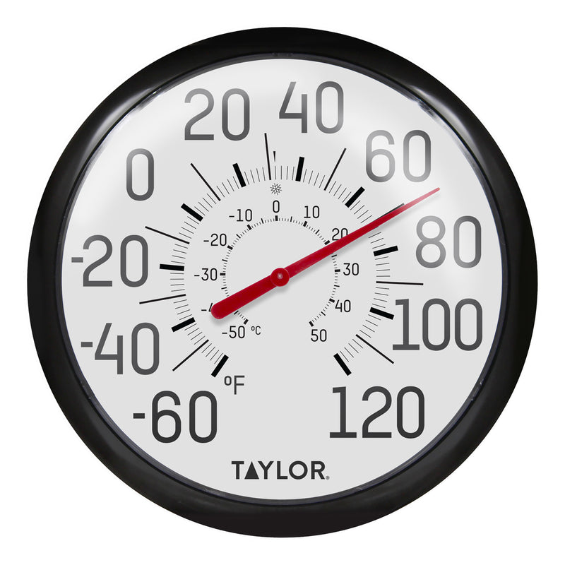 Taylor Decorative Dial Thermometer Plastic White 13.25 in.